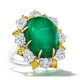 Oscar Heyman 15.20ct Intense Green Colombian Emerald Ring 303222 image 0 thumbnail