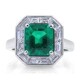 Oscar Heyman 3.25ct Muzo Green Emerald Frame Ring 303392 image 0 thumbnail