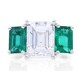 Oscar Heyman 6.21ct F/VS2 Diamonds & Emerald Ring 303597 image 0 thumbnail