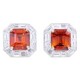 Oscar Heyman Vivid Orange Sapphire Frame Earrings 706995 image 0 thumbnail