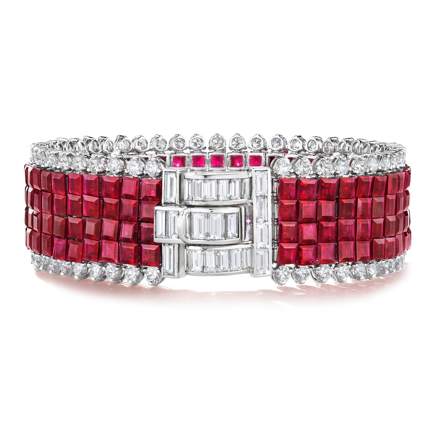 Oscar Heyman Invisibly Set Ruby Bracelet 804649