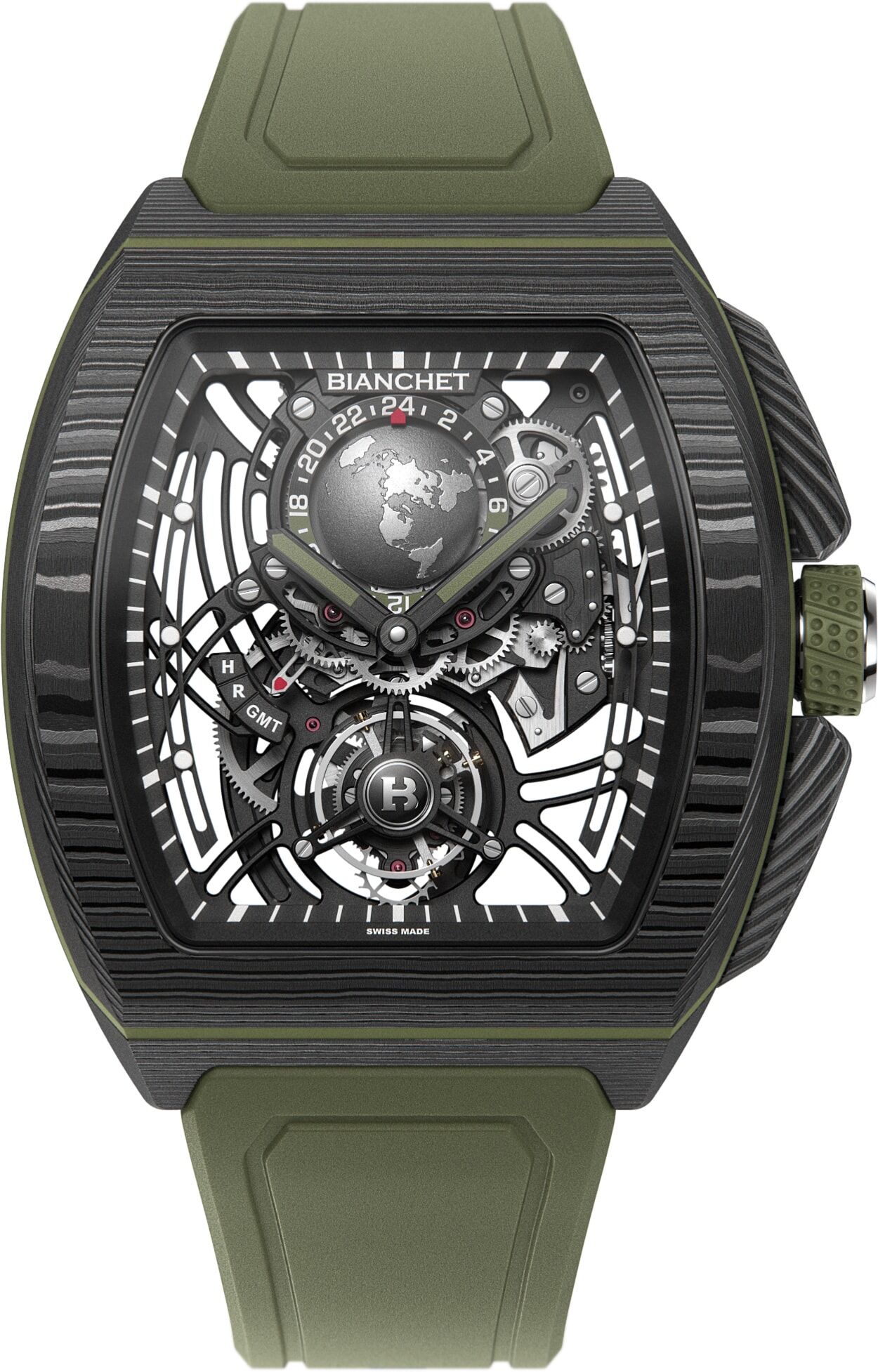 Bianchet Flying Tourbillon Sport GMT B 1.618 Carbon Fern Green CBFGFTSG4