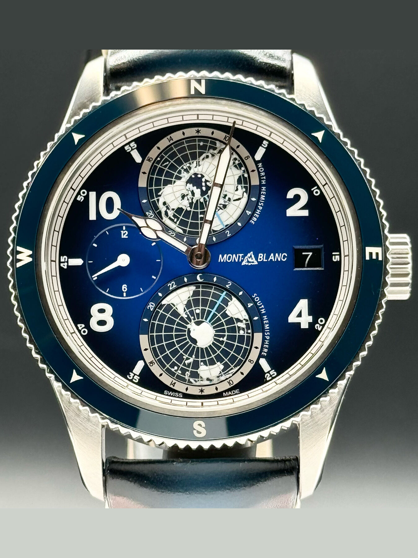 Montblanc 125565 Geosphere 1858 Stainless Steel Blue