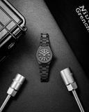 Nivada Grenchen 68020A77 F77 Black Ceramic Meteorite on Bracelet image 8 thumbnail