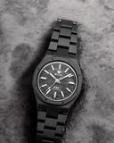 Nivada Grenchen 68020A77 F77 Black Ceramic Meteorite on Bracelet image 2 thumbnail