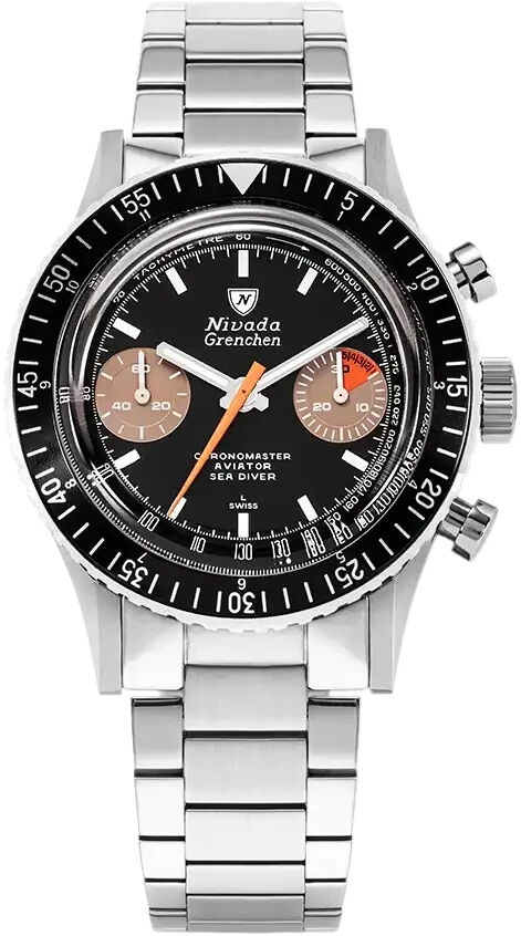 Nivada Grenchen Chronomaster White Orange Boy Manual 86012WM20LC