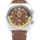 Nivada Grenchen 32061A14 Antarctic GMT Tropical Brown Leather White Stitching Strap image 0 thumbnail