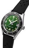 Nivada Grenchen 32053A01 Antarctic Diver Green Date on Rubber Tropic image 2 thumbnail