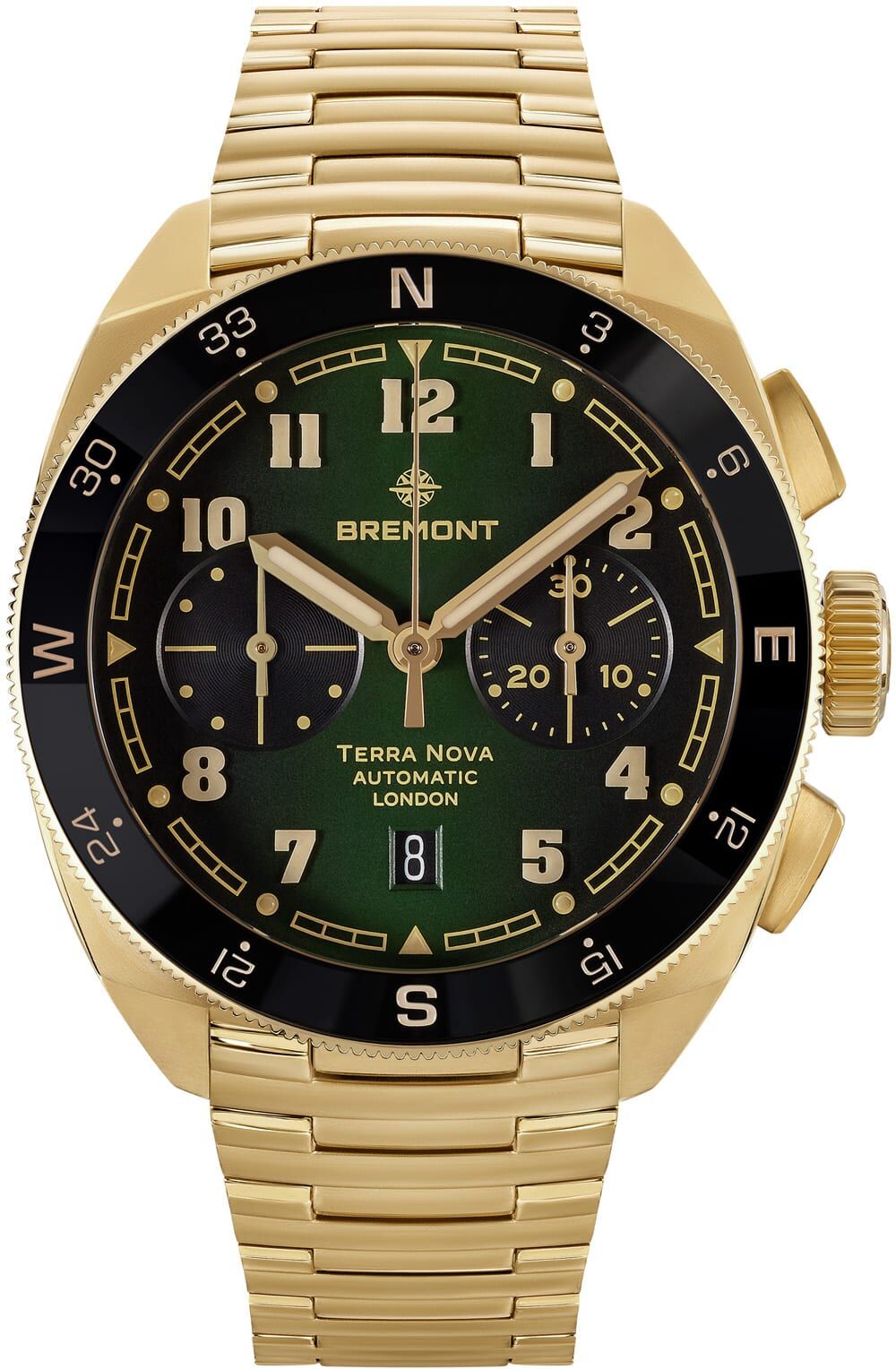 Bremont TN42-CHR-BZ-GN-B Terra Nova Chronograph Bronze on Bracelet