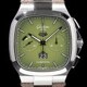 Glashütte Original 1-37-02-09-02-62 Seventies Chronograph Panorama Date Fab Green on Leather Strap image 0 thumbnail