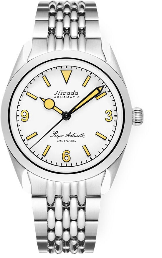 Nivada Grenchen 32066A04 Super Antarctic White 3.6.9 Cream Dial Beads Of Rice