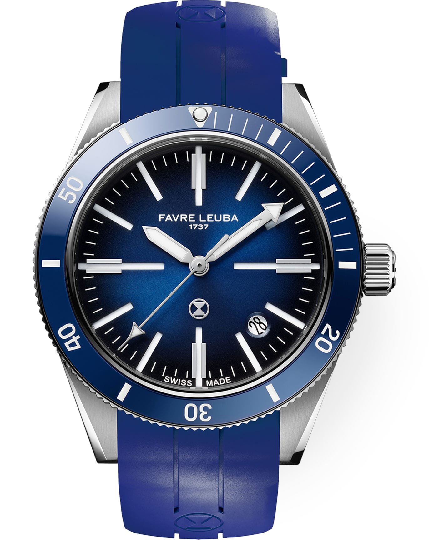 Favre Leuba 00.20308.101.02.302 Deep Raider Renaissance Blue Dial on Strap