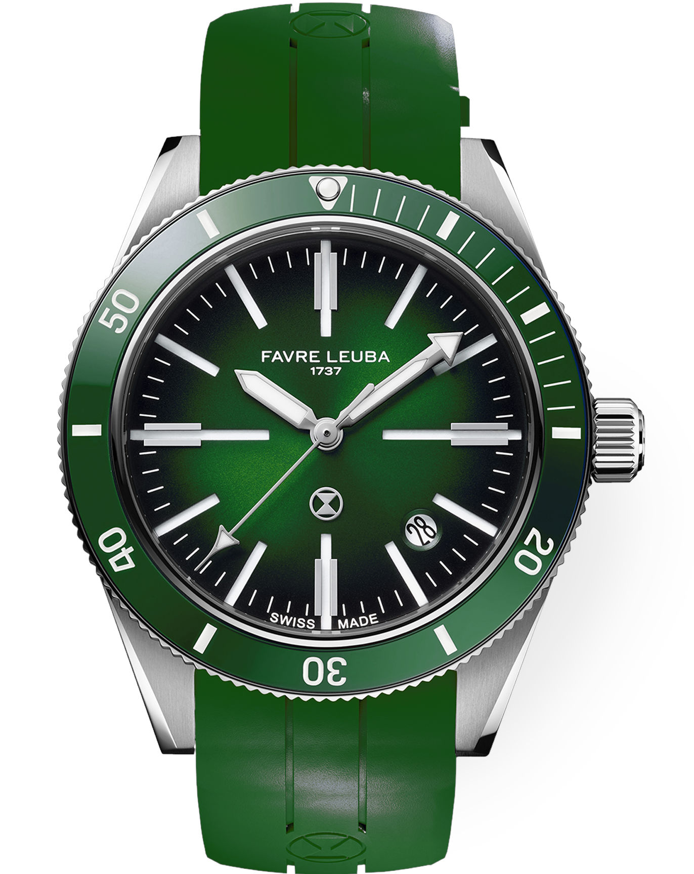Favre Leuba 00.20308.101.03.303 Deep Raider Renaissance Green Dial on Strap