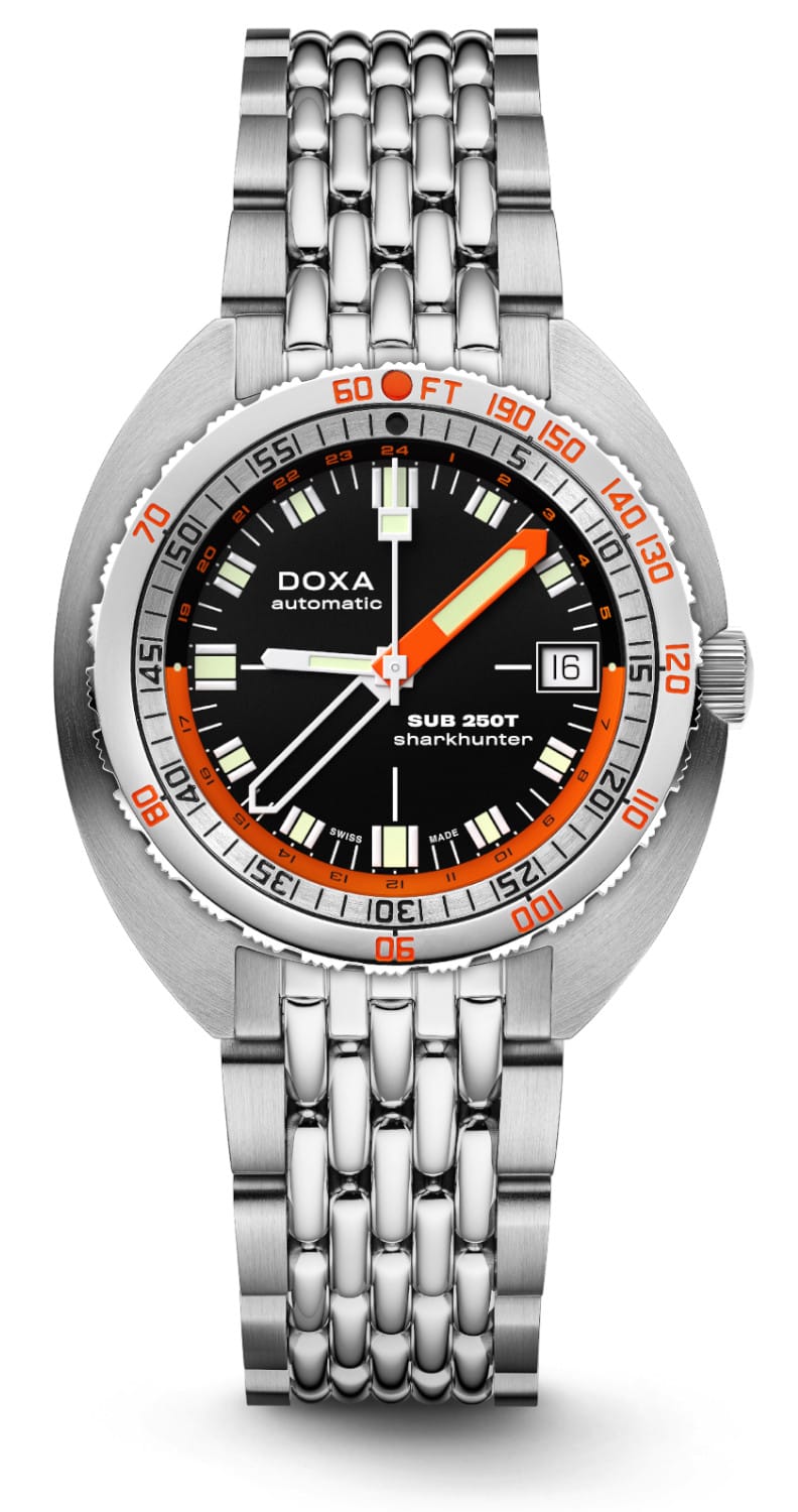 DOXA 855.10.101.10 SUB 250T GMT Sharkhunter On Stainless Steel Bracelet