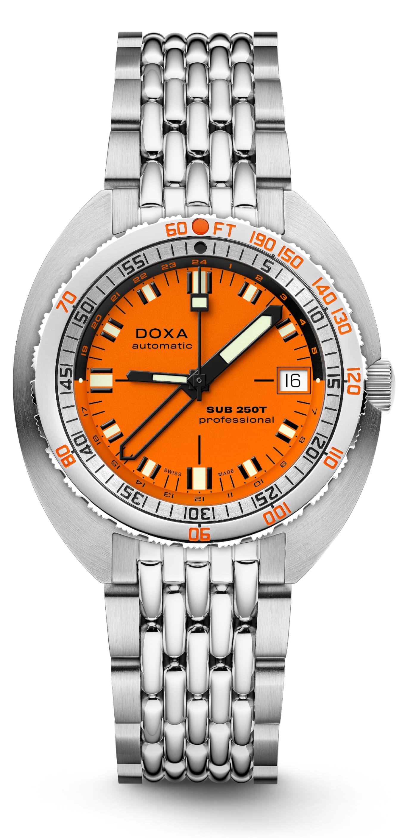 DOXA 855.10.351.10 SUB 250T GMT Professional On Stainless Steel Bracelet