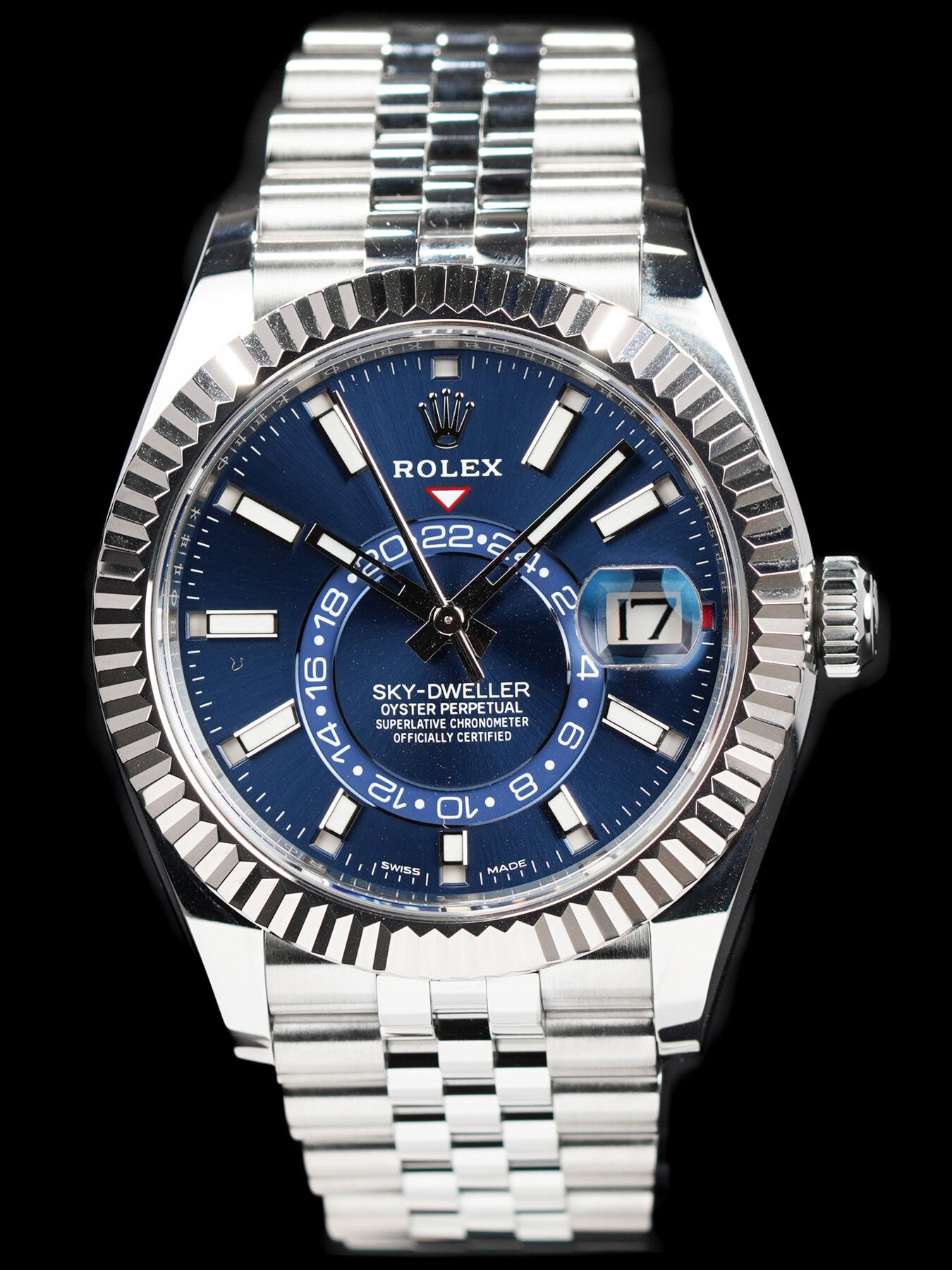 Rolex Sky-Dweller Blue 42mm Stainless Jubilee Watch 336934