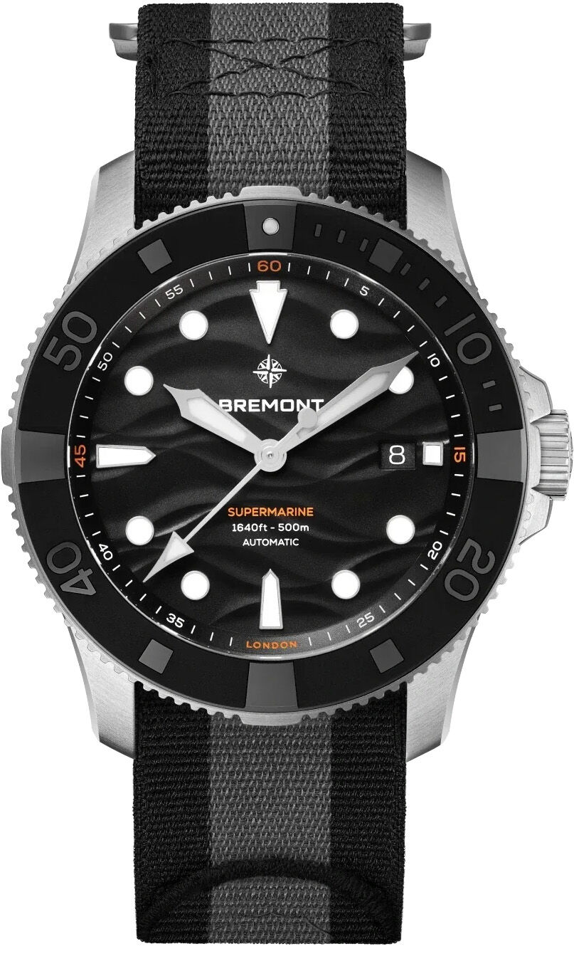 Bremont SM43-DT-SS-BK-N-S Supermarine 500m on Nato Strap