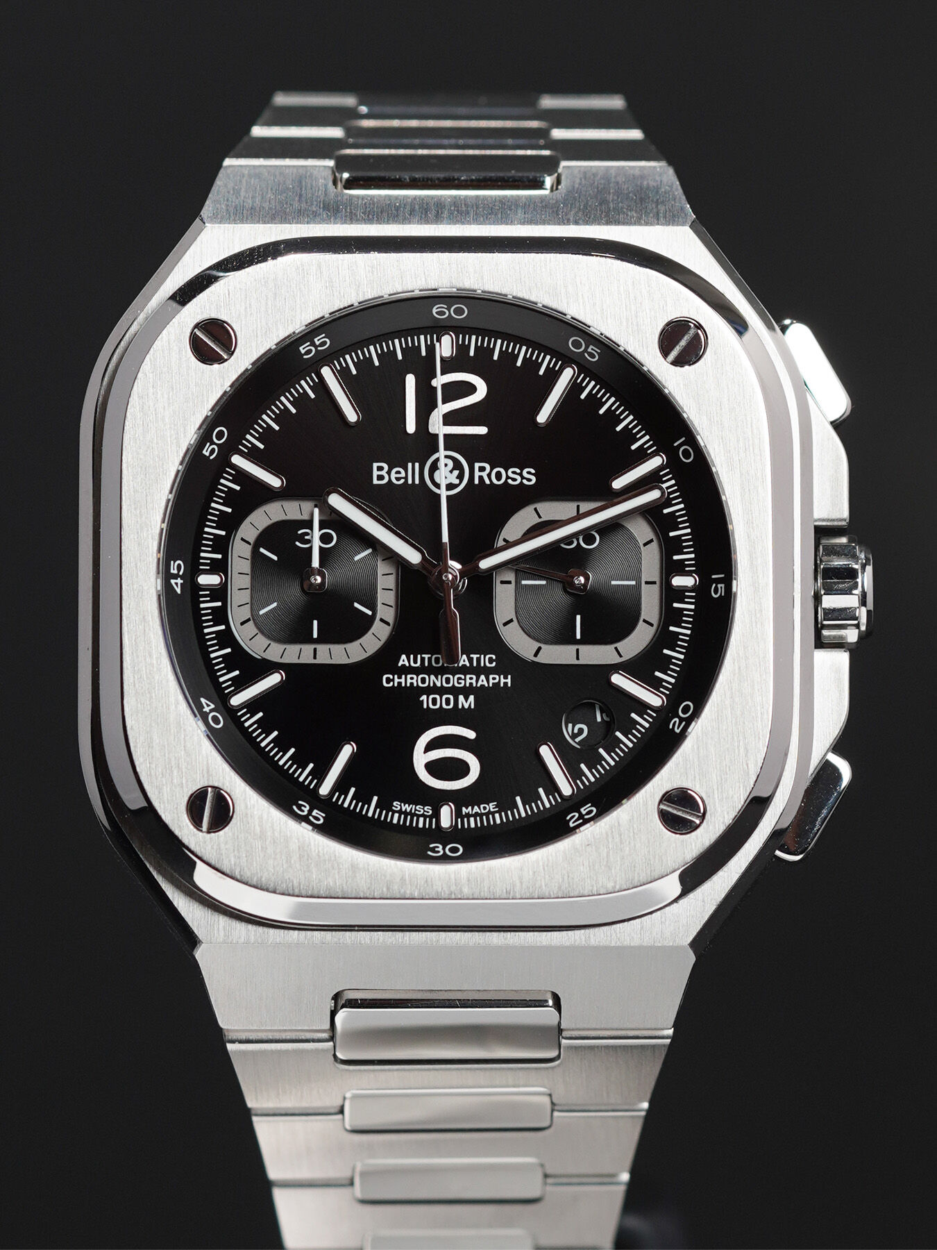 Bell & Ross BR05C-BLC-ST/SST Chrono Black Steel