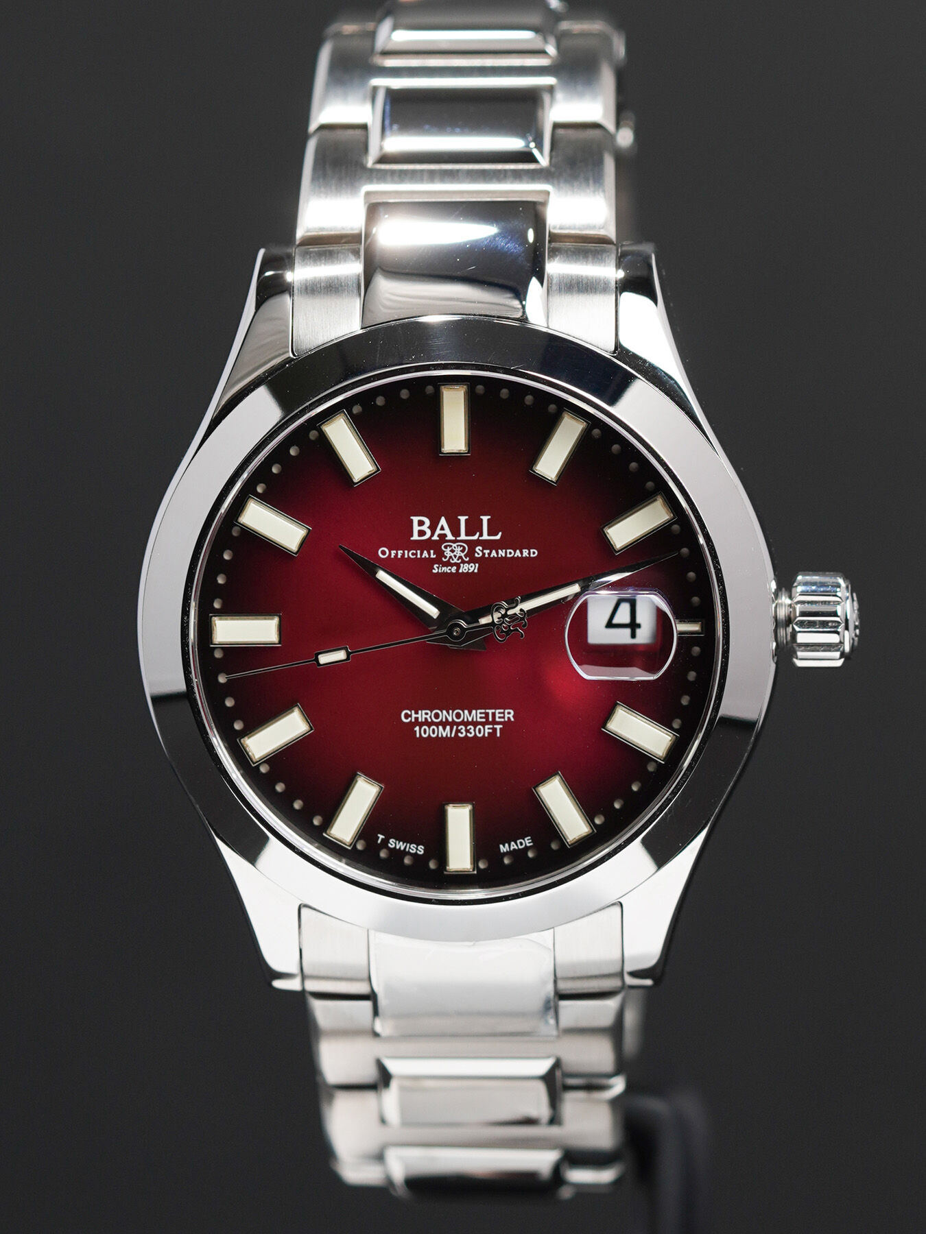 Ball Engineer III Marvelight Chronometer Burgundy Red 40Mm NM9026C-S27C-RD