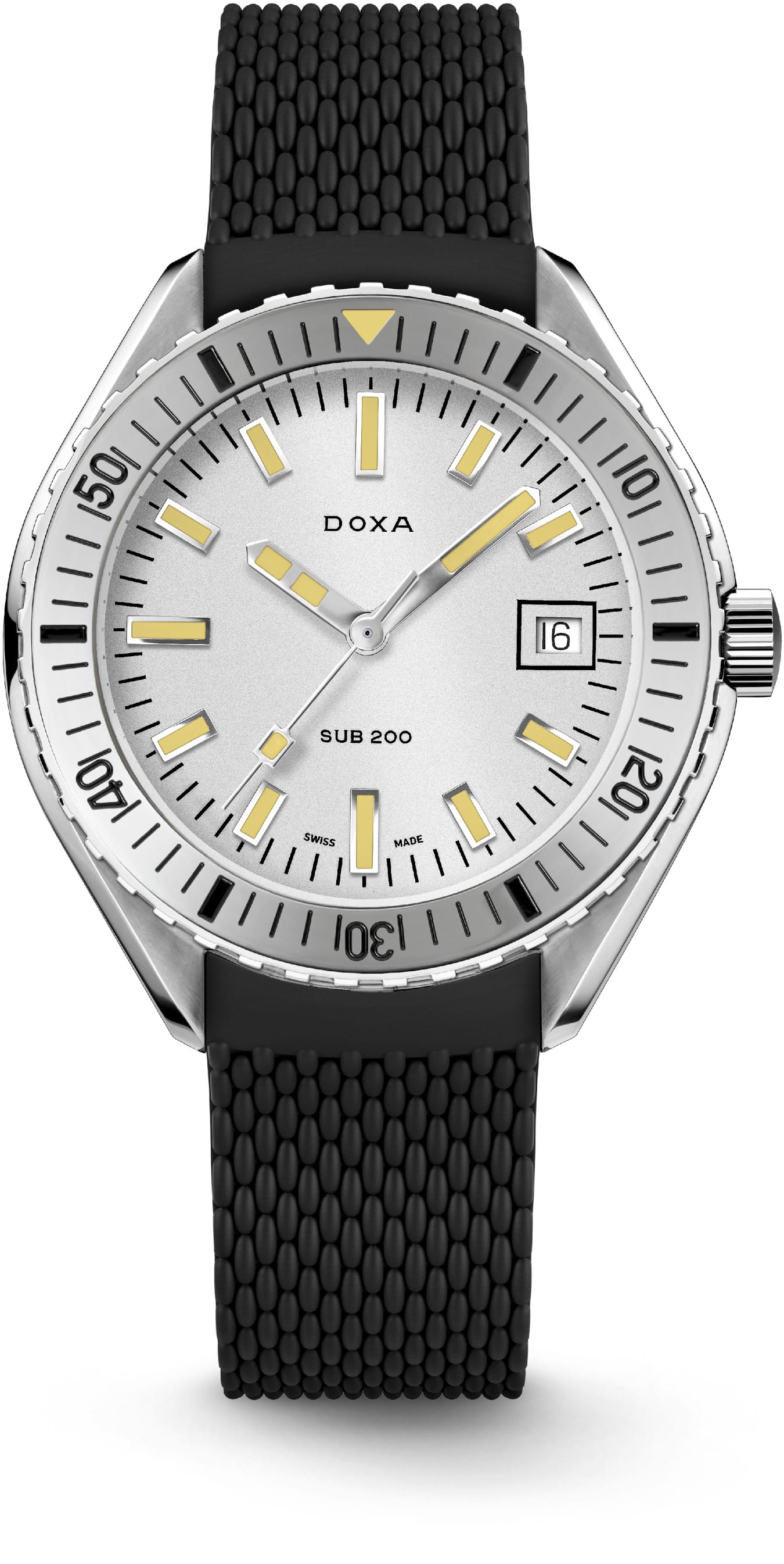 DOXA SUB 200 Searambler 796.10.021.20 on Black Rubber Strap
