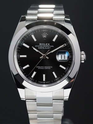 Rolex 126300-0011 Datejust 41 Black Dial on Stainless Steel Bracelet
