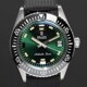 Nivada Grenchen 32053A01 Antarctic Diver Green Date on Rubber Tropic image 0 thumbnail