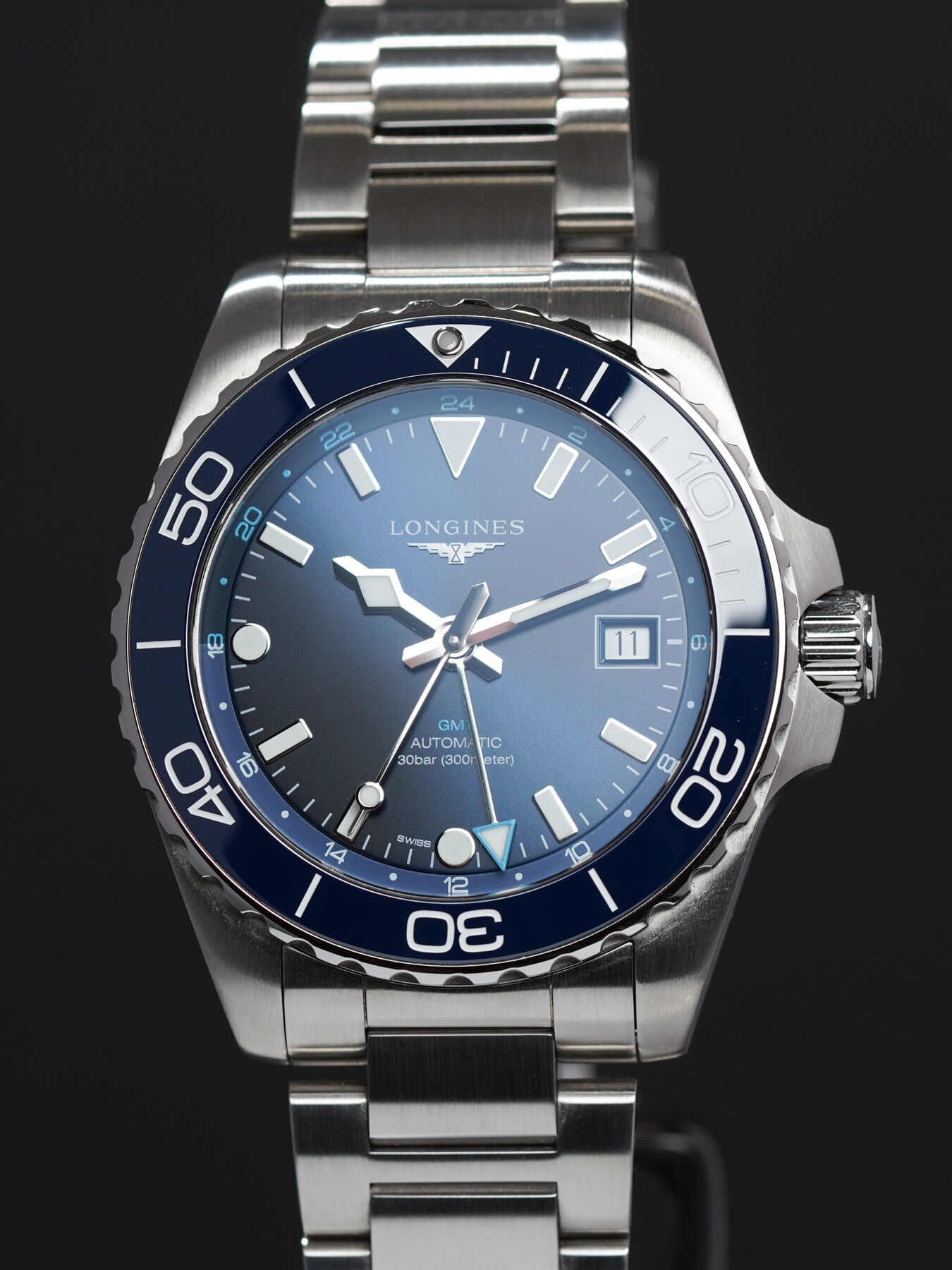 Longines L3.790.4.96.6 Hydroconquest Sunray Blue Dial On Bracelet