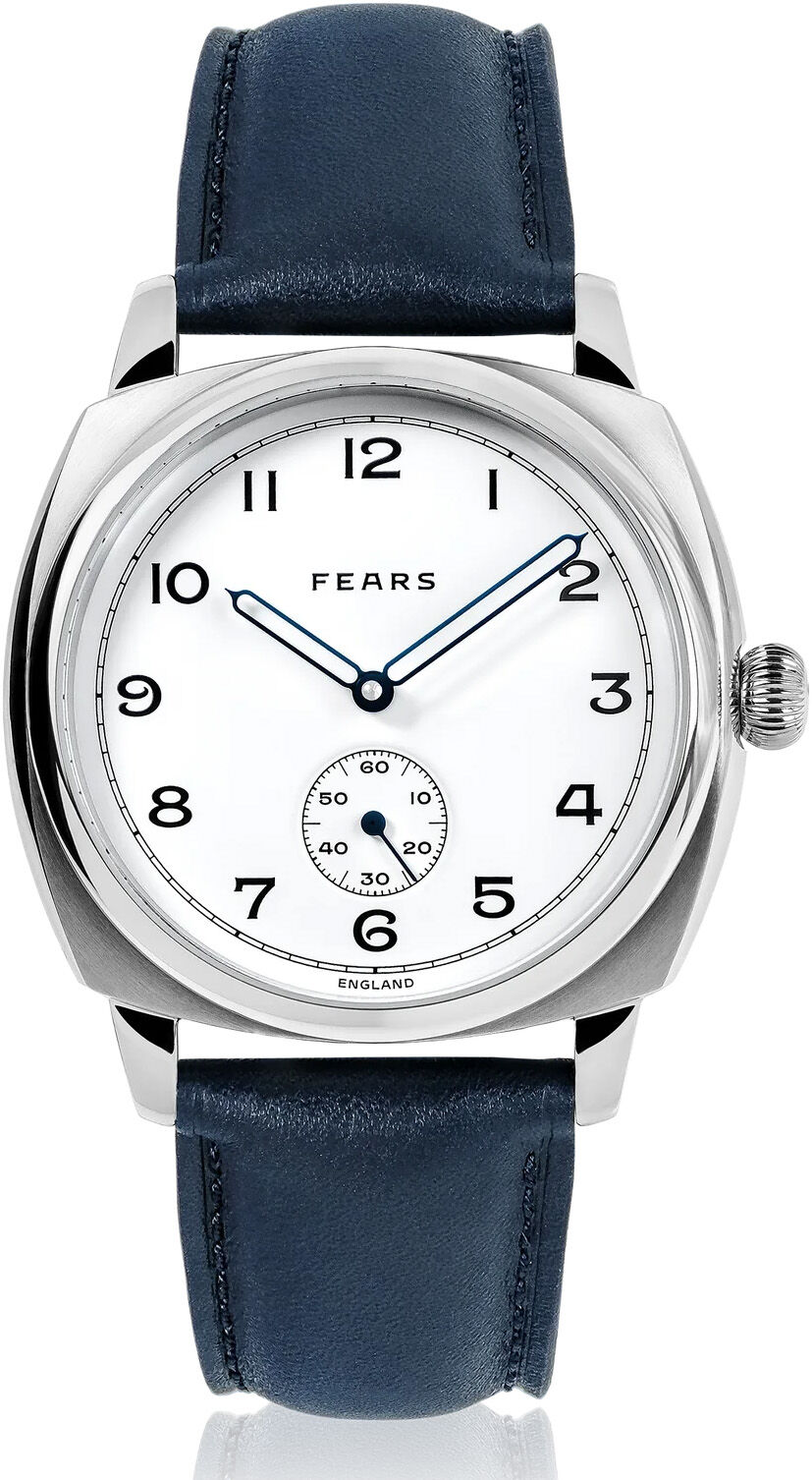 Fears BS23800B.047.042 Brunswick 38 Polar White II on Barenia Leather Strap