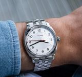 Fears BS24000A.045.125 Brunswick 40 Opaline Silver on Stainless Steel Bracelet image 1 thumbnail