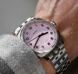 Fears BS24000A.035.125 Brunswick 40 Flamingo Pink on Stainless Steel Bracelet image 3 thumbnail