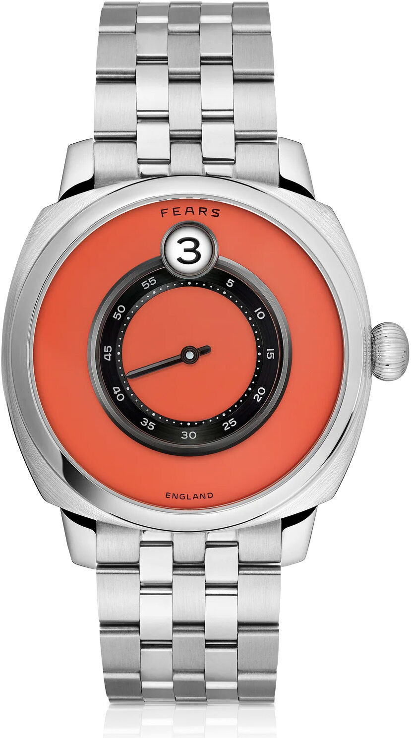 Fears BS240.500A.114.002 Brunswick 40.5 Jump Hour Coral on Stainless Steel Bracelet
