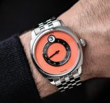 Fears BS240.500A.114.002 Brunswick 40.5 Jump Hour Coral on Stainless Steel Bracelet image 1 thumbnail