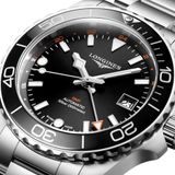 Longines Hydroconquest L3.790.4.56.6 GMT Sunray Black Dial on Bracelet image 5 thumbnail