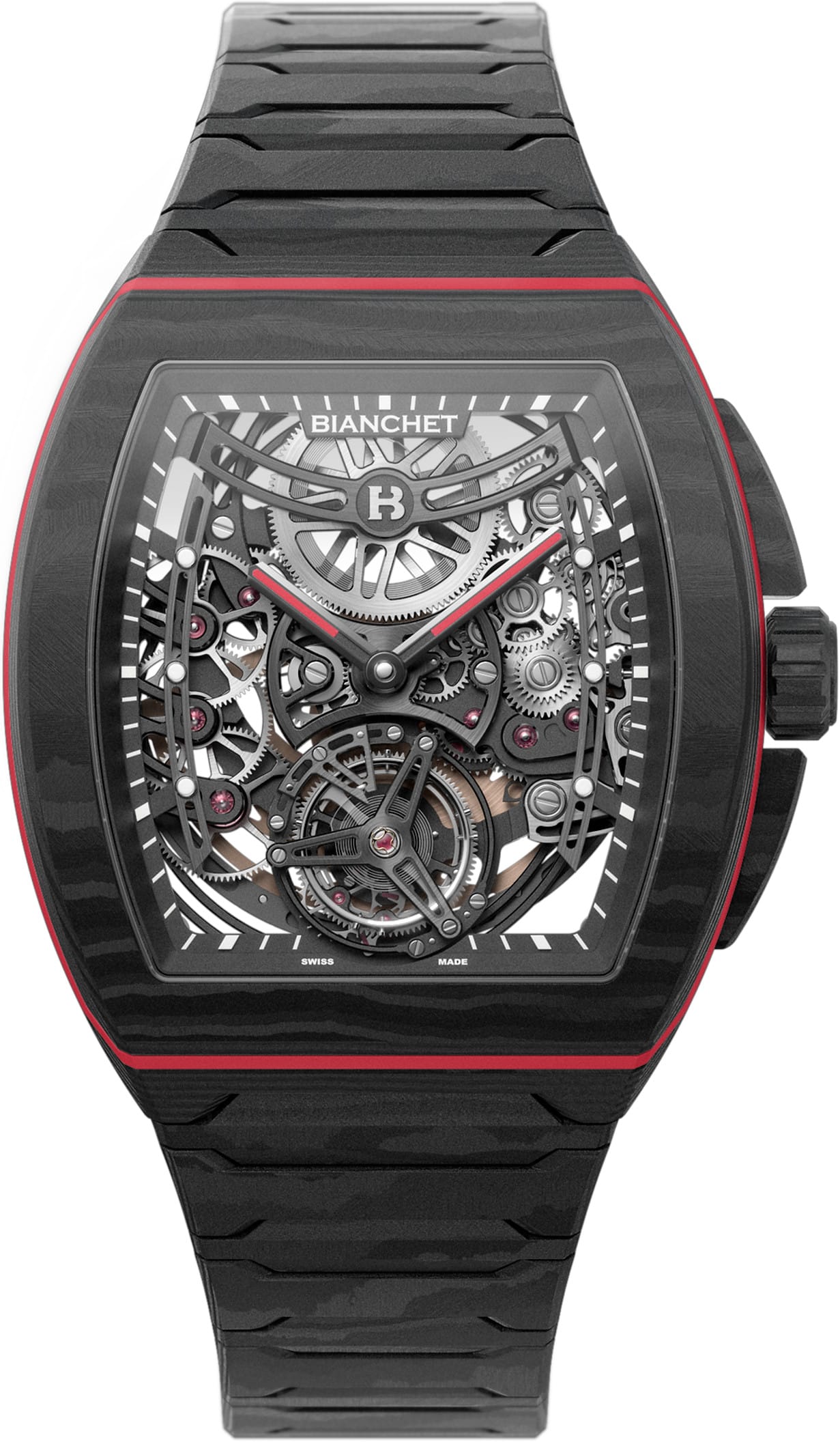 Bianchet Flying Tourbillon Ultrafino Skeleton Carbon Red UFFTSKCBRD