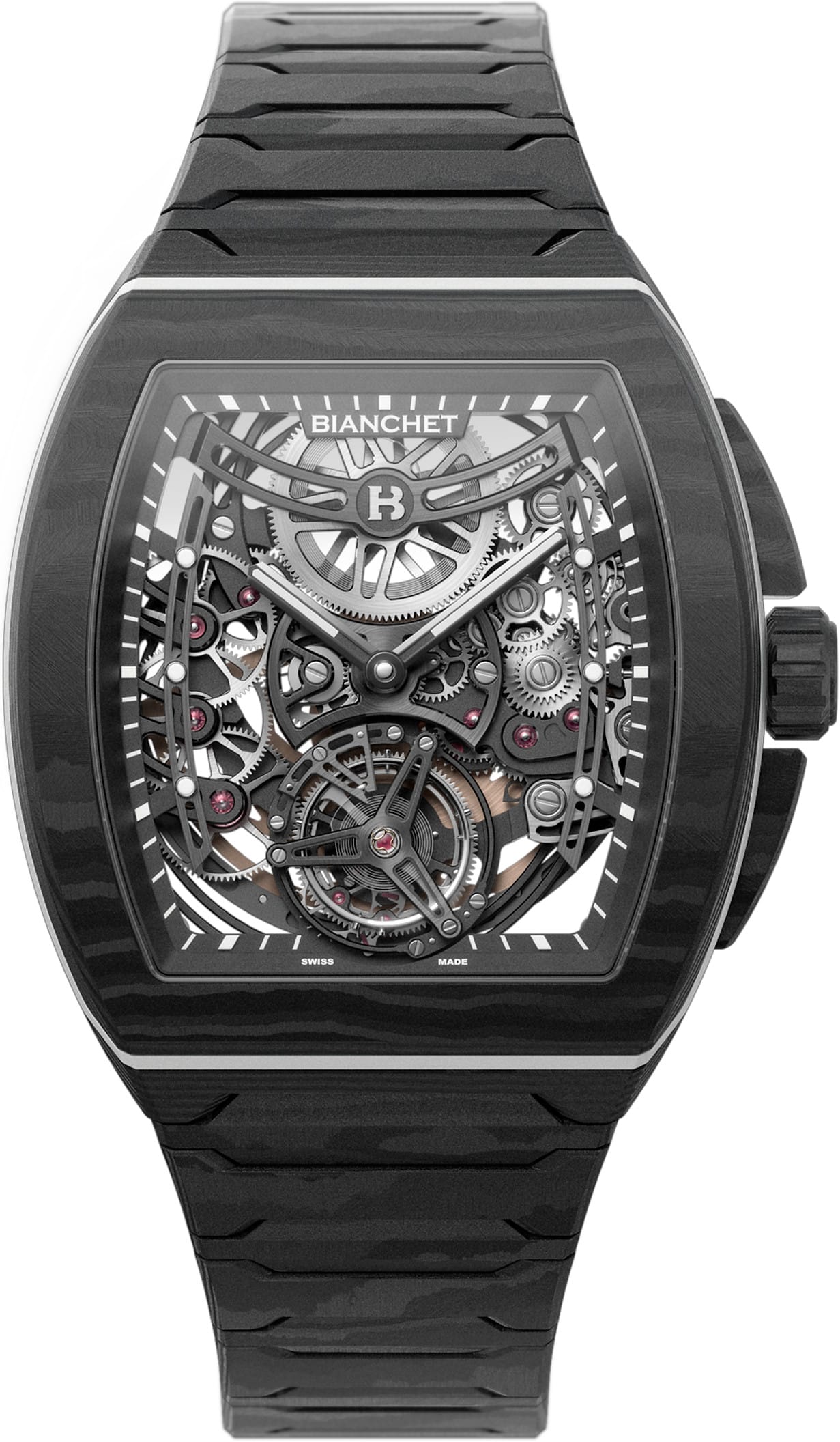 Bianchet Flying Tourbillon Ultrafino Skeleton Carbon White UFFTSKCBW