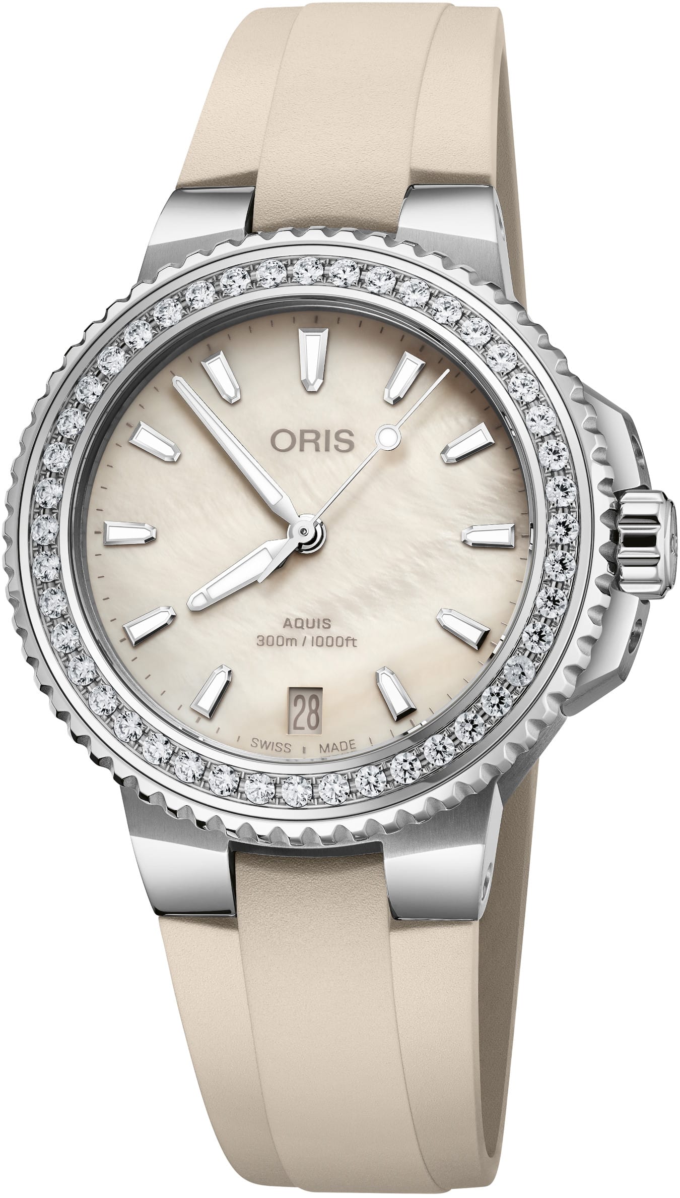 Oris 01 733 7792 4956-07 4 19 61FC Aquis Date Diamonds 36.50mm