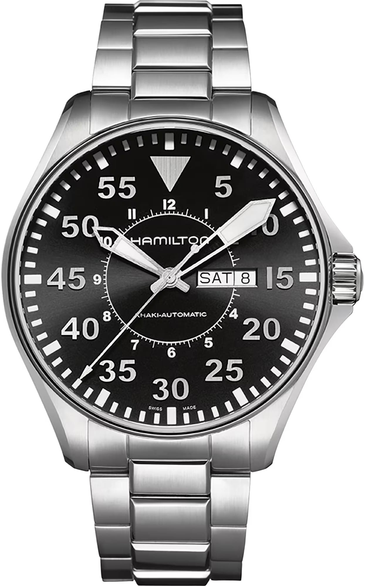 Hamilton H64715135 Khaki Aviation Pilot Day Date Auto 46mm