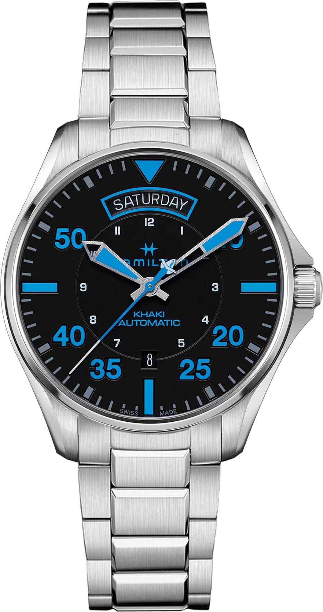 Hamilton H64625131 Khaki Aviation Pilot Day-Date - Air Zermatt Auto 42mm