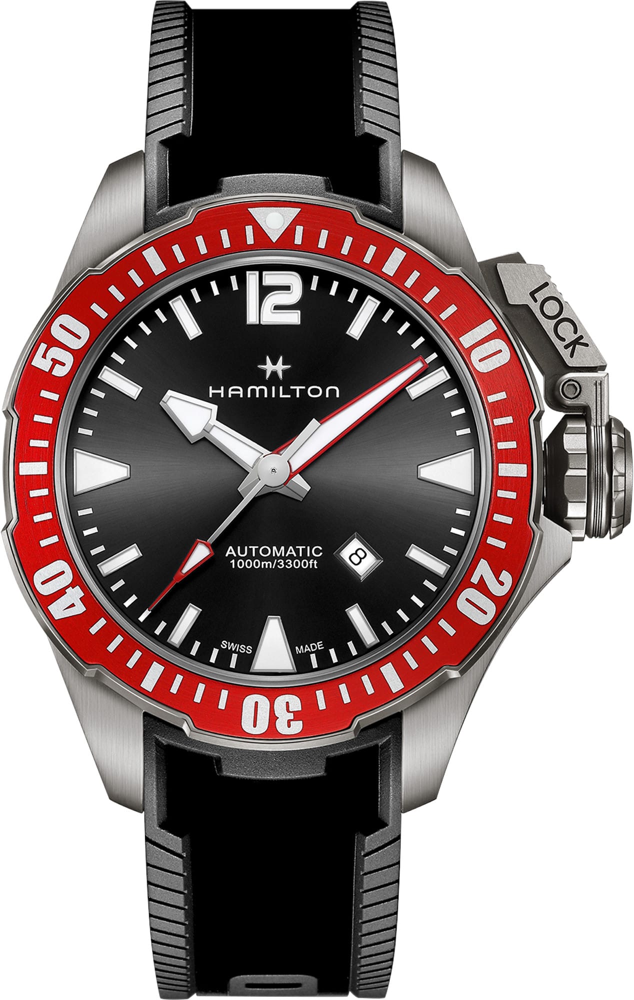 Hamilton H77805335 Khaki Navy Frogman Titanium Auto 46mm