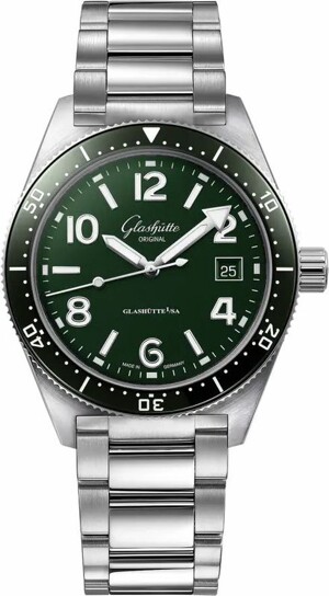Glashütte Original 1-39-11-13-63-70 Seaq Reed Green Dial On Bracelet