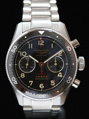 Longines L3.821.1.53.6 Spirit Anthracite Dial on Bracelet