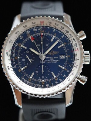 Breitling A24322121C2A1 Navitimer GMT Chronograph 46mm Blue Dial
