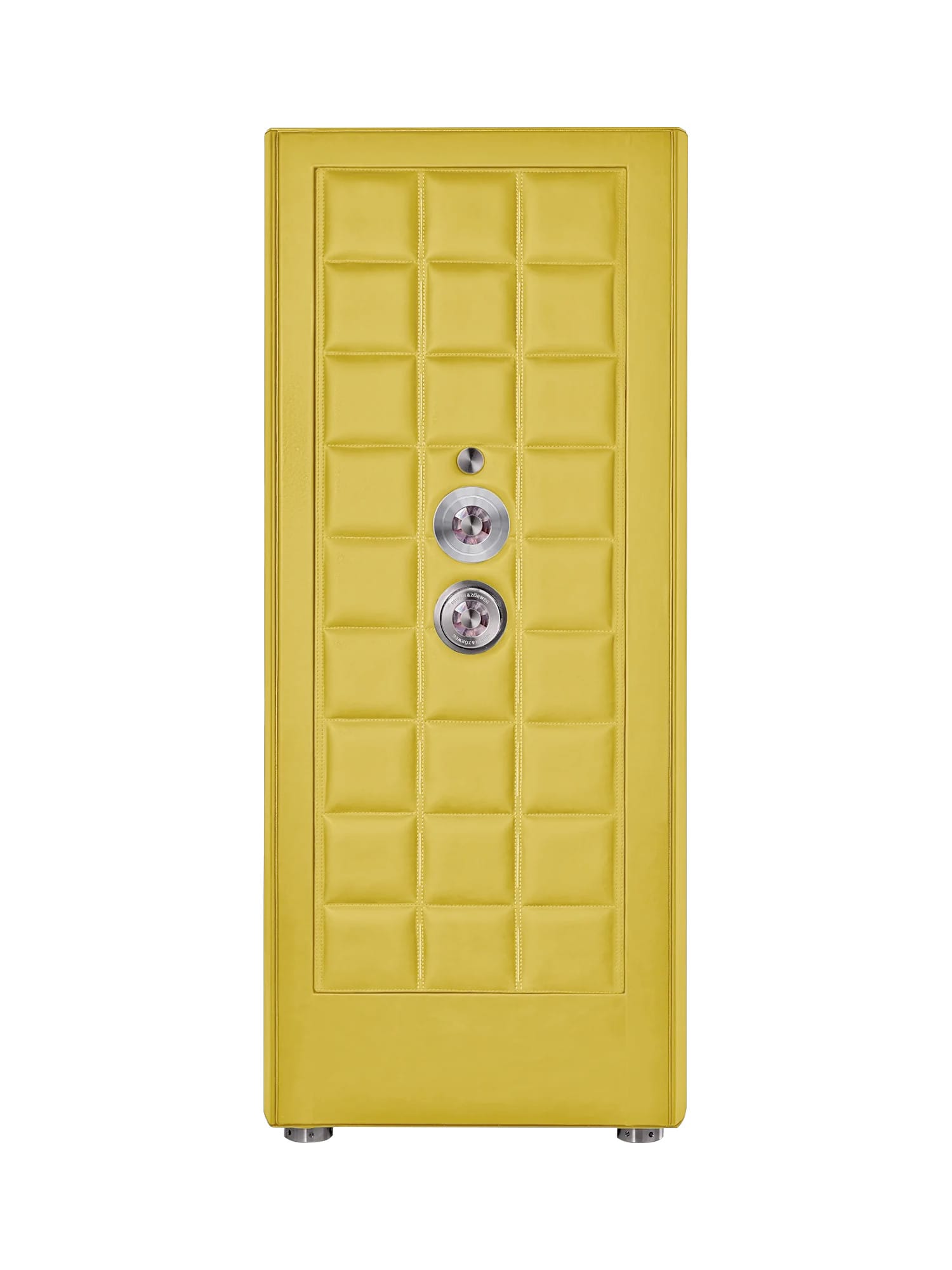 Buben & Zorweg Orion XL Standalone VdS I Nappa Lemon Yellow Safe with Watch Winders