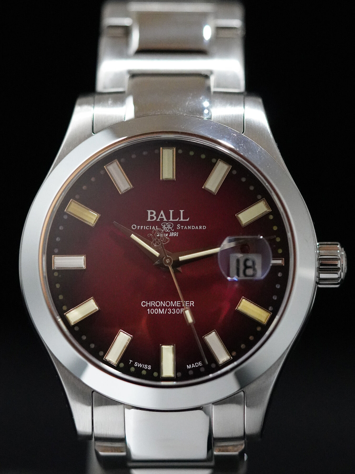 Ball NM9026C-S27C-RDR Engineer III Marvelight Chronometer Burgundy Red