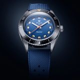 Nivada Grenchen 32074A24 Aquamar Blue On Rubber Strap image 3 thumbnail