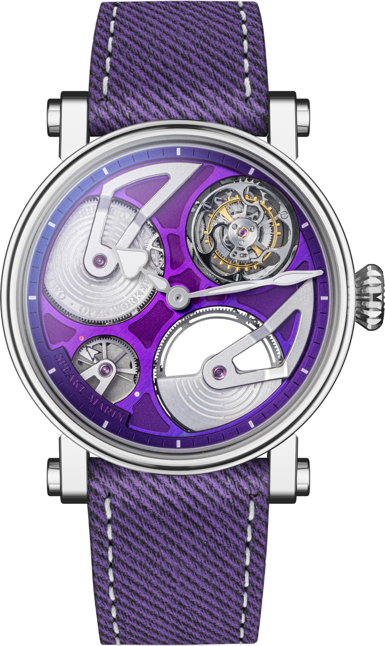 Speake Marin 913811570 Openworked Tourbillon Purple Hour 38mm