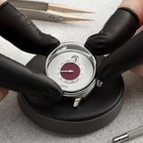 Fears BS240.500A.011.002 Brunswick 40.5 Jump Hour 'Barleycorn Plum' On Bracelet image 5 thumbnail