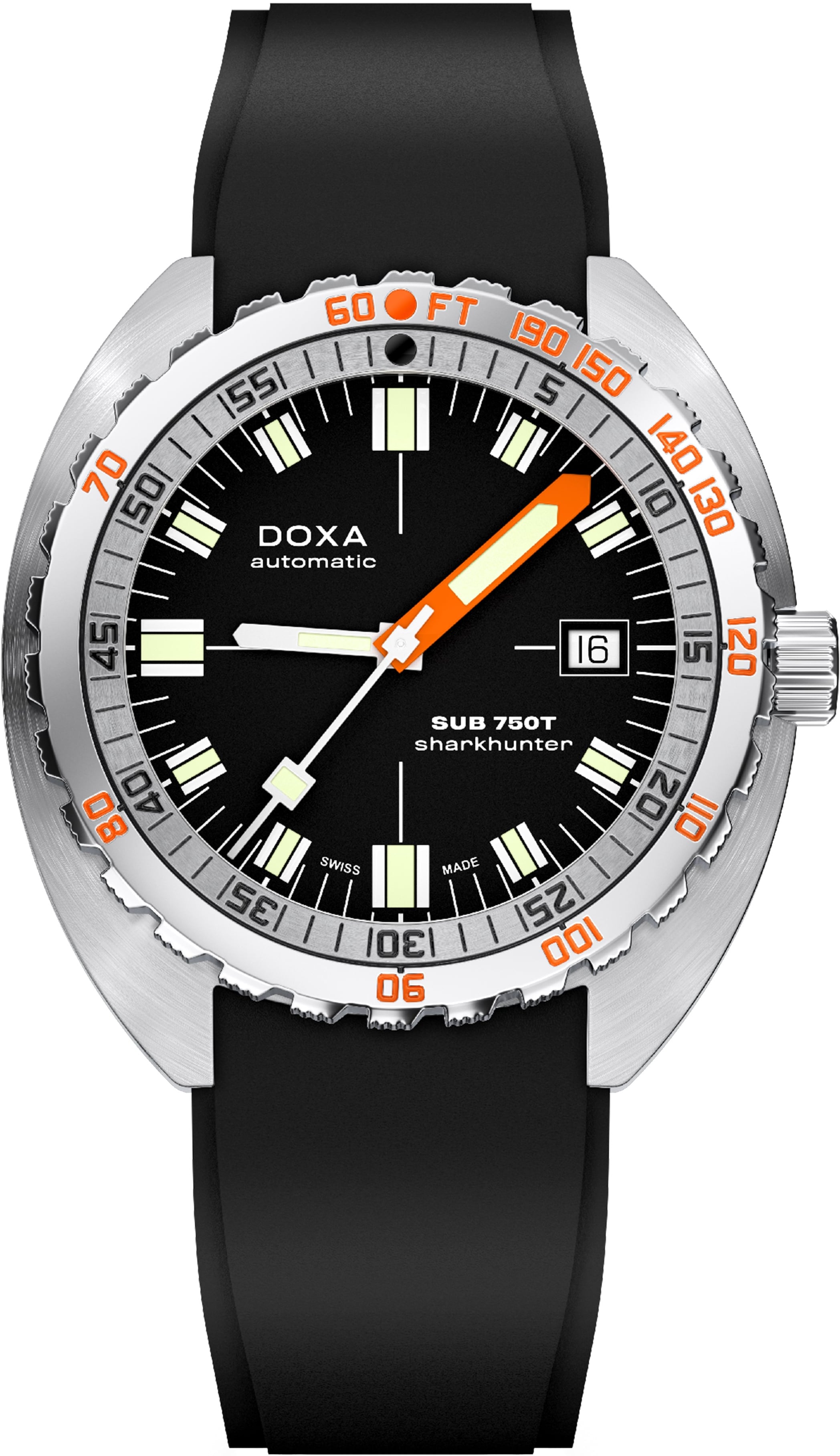 DOXA SUB 750T Sharkhunter 825.10.101.20 On Strap