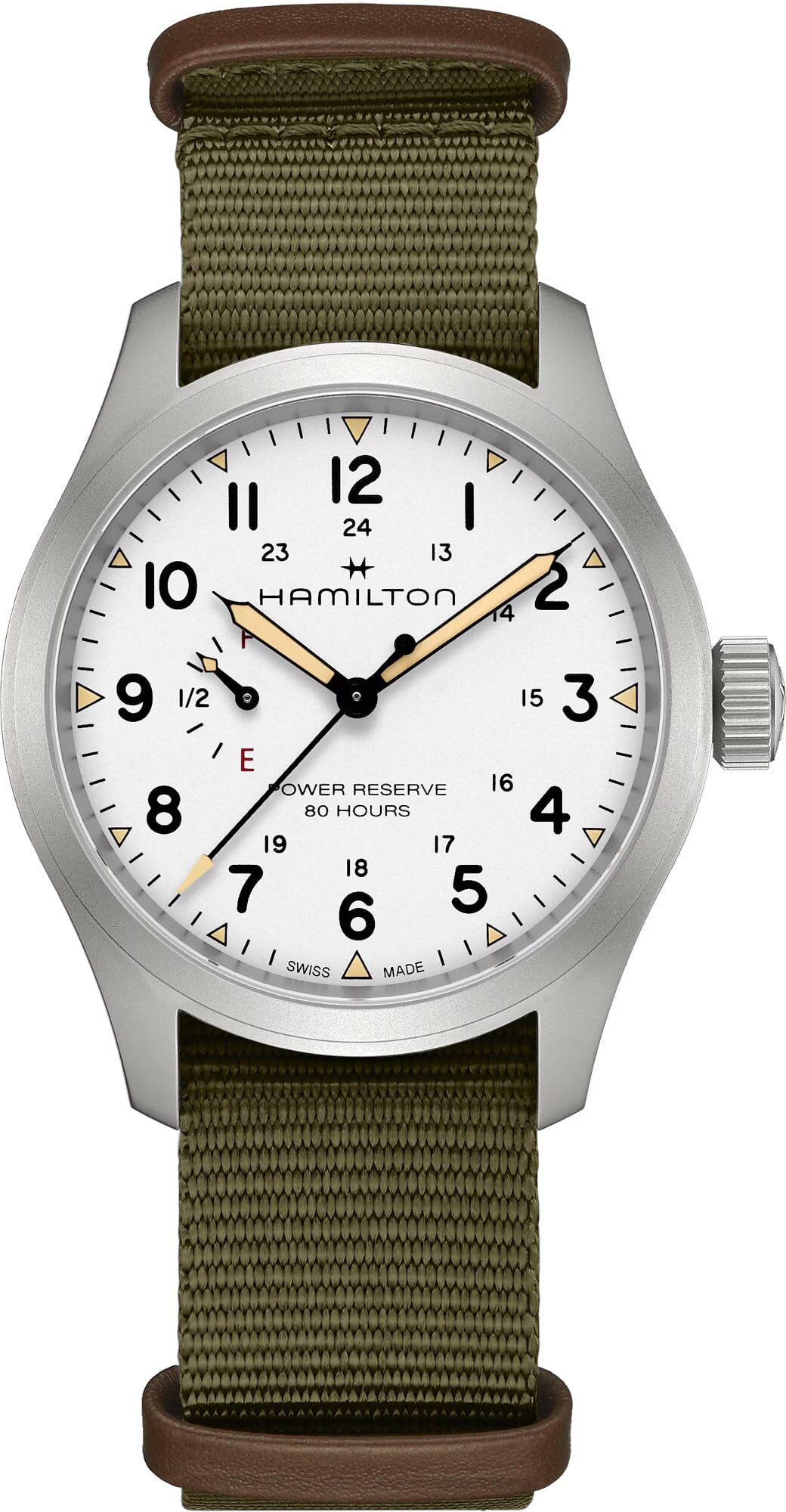 Hamilton H69509910 Khaki Field Mechanical Power Reserve
