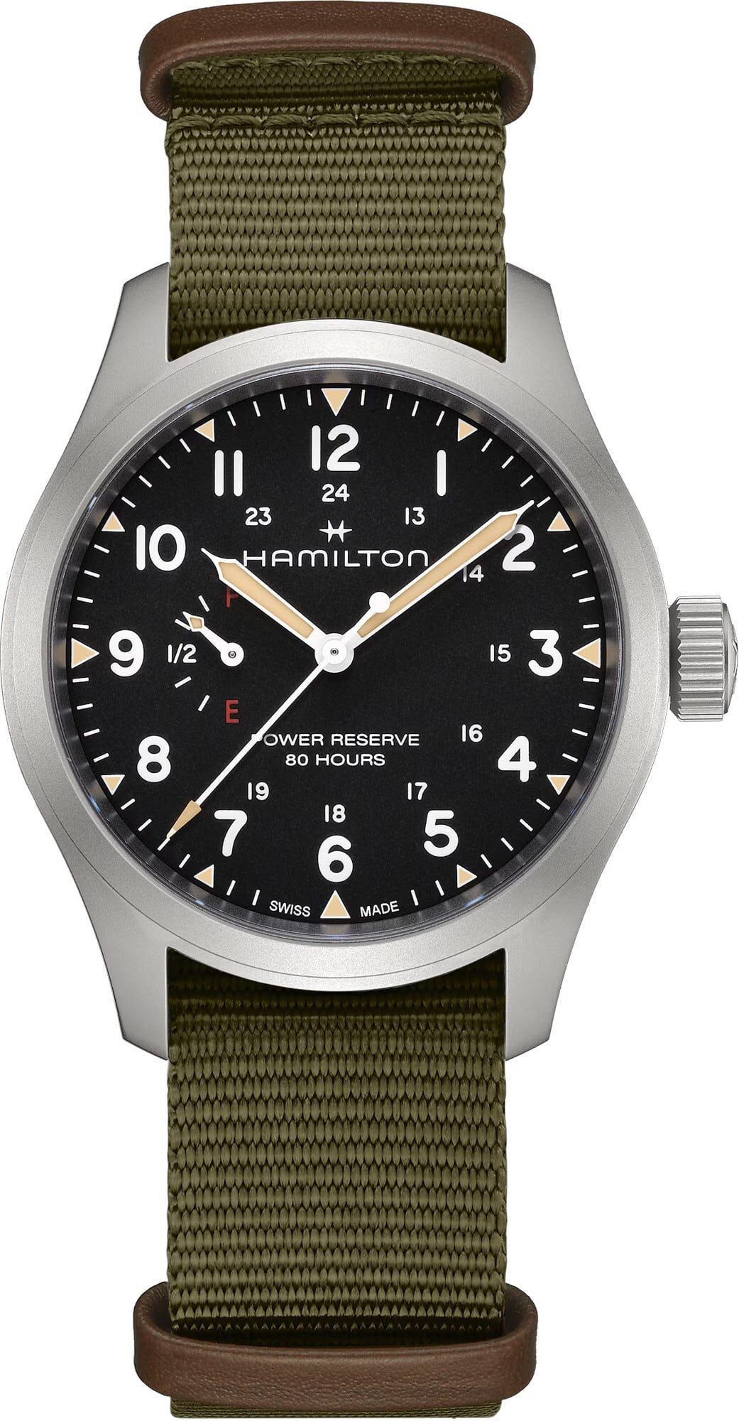 Hamilton H69509930 Khaki Field Mechanical Power Reserve